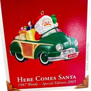 Hallmark Keepsake WOODY WAGON Here Comes Santa Ornament Special Edition 2005